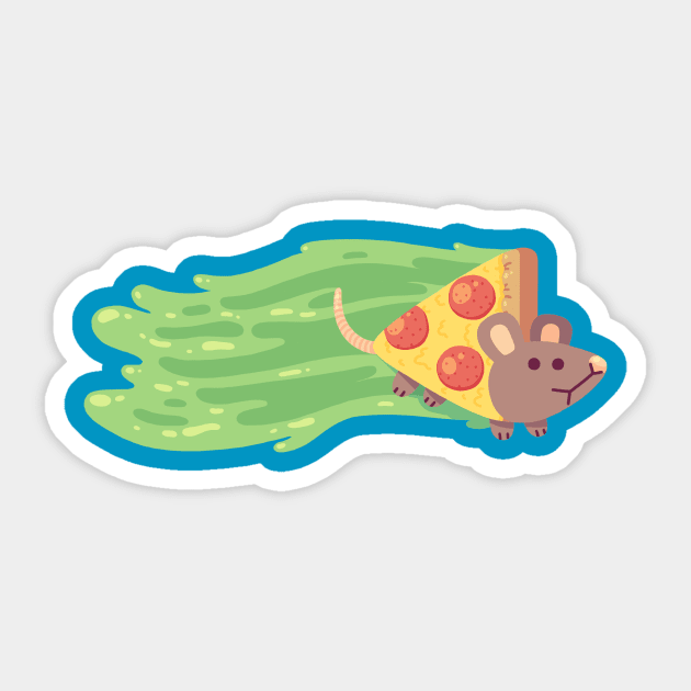 Pizza Rat Sticker by paperbeatsscissors